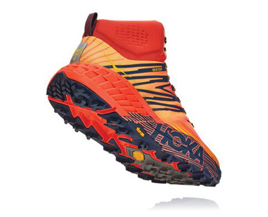 Hoka One One Speedgoat Mid Gore-Tex 2 Trailskor Herr - Röda - LYTNU-6230